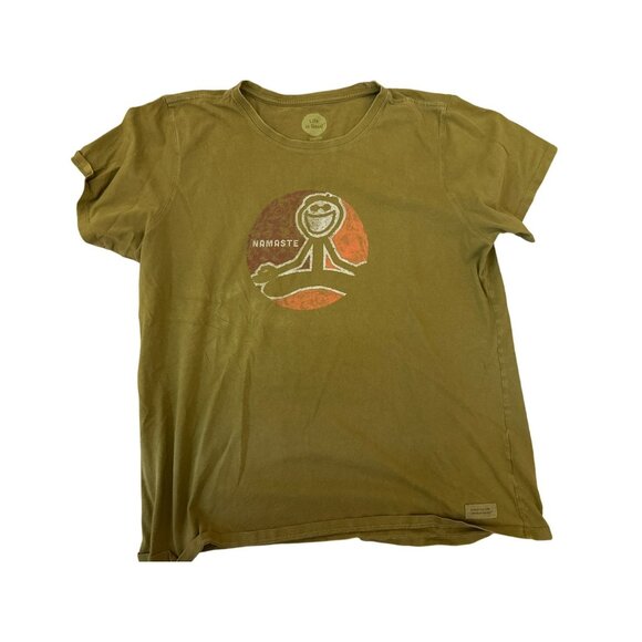 Life Is Good Women’s Namaste Graphic Classic Tee Size XL Hippie Positive Vibe - Picture 1 of 5